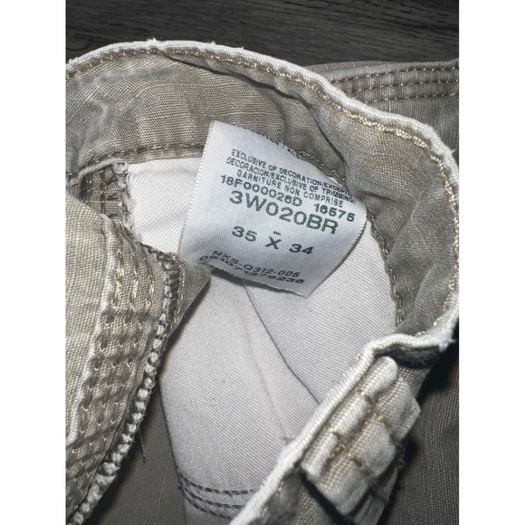 Wrangler Rugged Workwear Carpenter Pants Khaki Tan Men 35x34 Utility Pockets - Picture 5 of 6